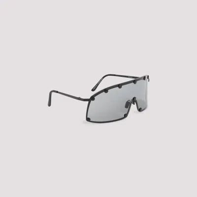 RICK OWENS SHIELD-STYLE STAINLESS STEEL FRAME SUNGLASSES
