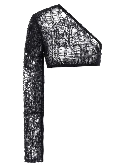 RICK OWENS SPIDER ZIGGY TOPS BLACK