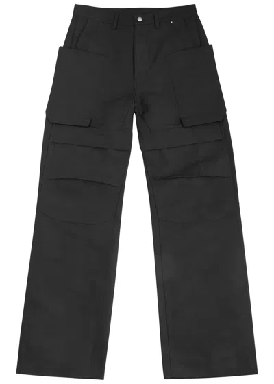 RICK OWENS RICK OWENS STEFAN BARREL-LEG CARGO TROUSERS