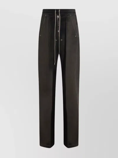 RICK OWENS DENIM WIDE-LEG TROUSERS