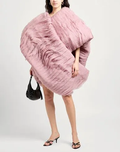 RICK OWENS RICK OWENS WOMAN CAPE ANTIQUE ROSE SIZE ONESIZE SILK