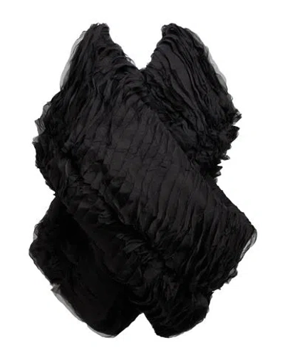 RICK OWENS RICK OWENS WOMAN CAPE BLACK SIZE ONESIZE SILK