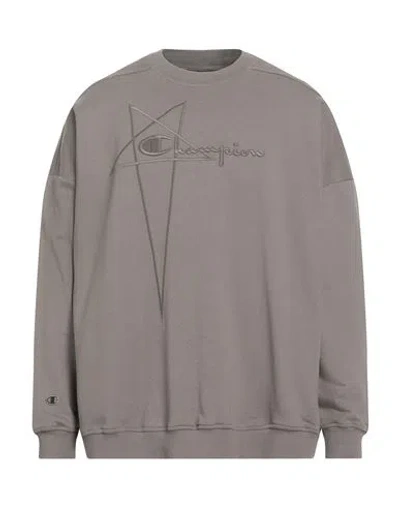 RICK OWENS X CHAMPION RICK OWENS X CHAMPION MAN SWEATSHIRT TAUPE SIZE L COTTON, ELASTANE