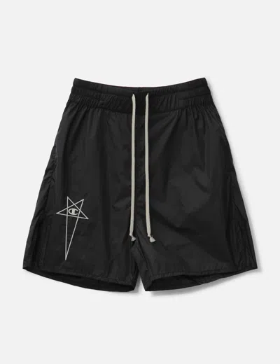 RICK OWENS RICK OWENS X CHAMPION NYLON SHORTS
