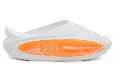 RIGORER MEN'S RIGORER SHARK 2 SLIDE SNEAKERS IN WHITE/ORANGE