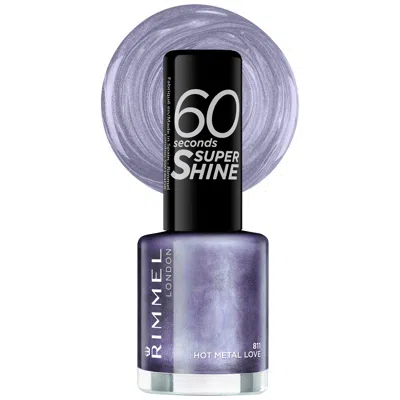 RIMMEL 60 SECONDS RITA NAIL VARNISH 8ML (VARIOUS SHADES) - 811 HOT METAL LOVE