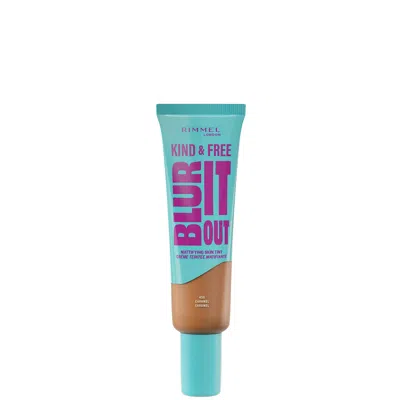 RIMMEL LONDON KIND & FREE BLUR IT OUT MATTIFYING SKIN TINT 30ML (VARIOUS SHADES) - 450 CARAMEL