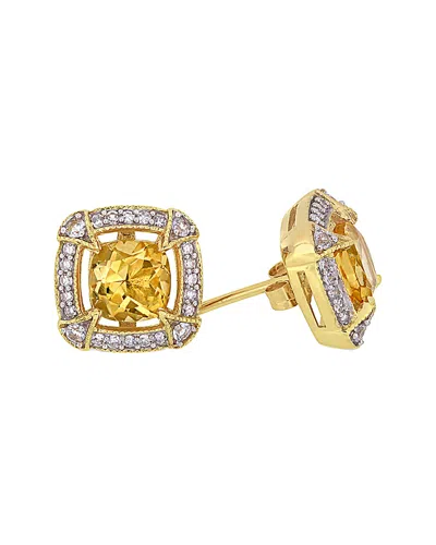 RINA LIMOR RINA LIMOR 10K 2.07 CT. TW. DIAMOND & GEMSTONE HALO STUDS