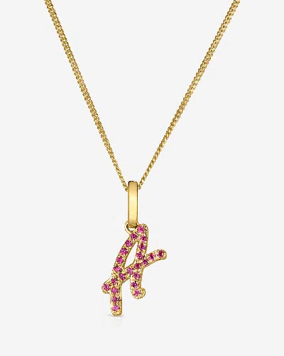RING CONCIERGE GEMSTONE SCRIPT INITIAL NECKLACE