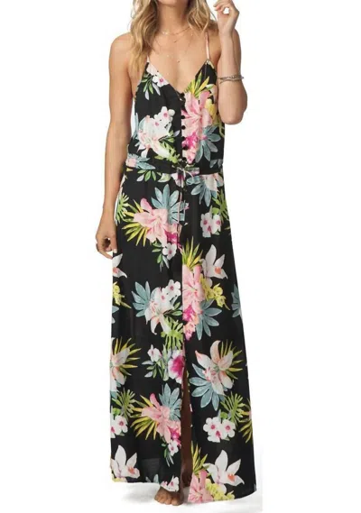 RIP CURL SWEET ALOHA DRESS IN BLACK