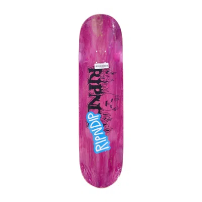 RIPNDIP MEN'S SKATEBOARD DEVILS WORK BOARD BLACK/FUCHSIA