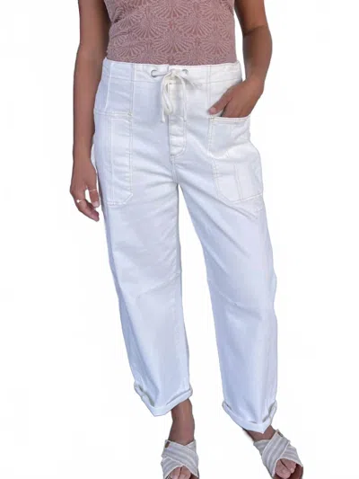 RISEN CHANNING BARREL PANT IN WHITE