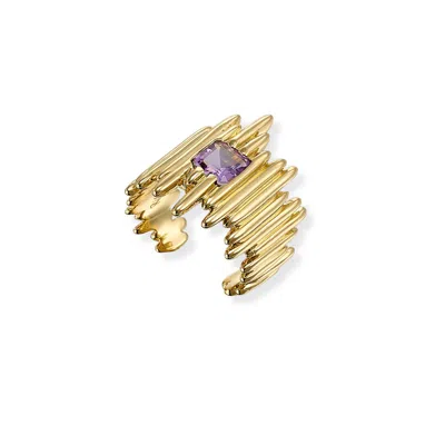 RISQUE WOMEN'S GOLD / PURPLE CIRCE RING