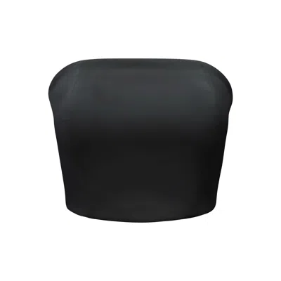 RIVIERA SOIRÉE WOMEN'S OLIVIA BLACK SATIN STRAPLESS TOP