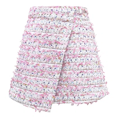 RIVIERA SOIRÉE WOMEN'S DANNI TWEED MINI WRAP SKIRT