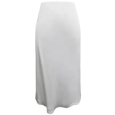 RIVIERA SOIRÉE WOMEN'S WHITE CHERYL SATIN MIDI SKIRT