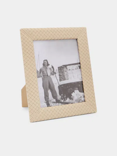 RIVIERE WOVEN LEATHER PHOTO FRAME (7X9")