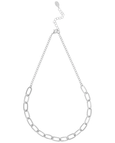 RIVKA FRIEDMAN DNU 0 UNITS SOLD RIVKA FRIEDMAN RHODIUM PLATED CURB CHAIN LINK NECKLACE