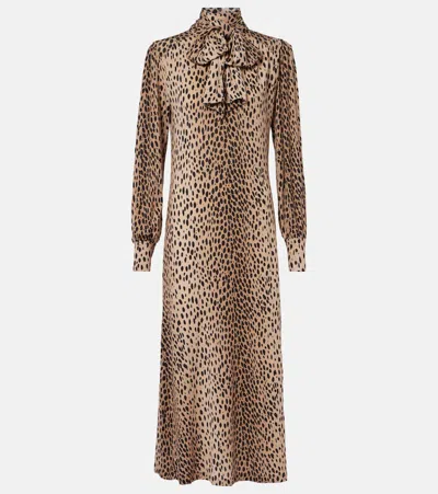 RIXO LONDON AVALON POLKA-DOT MAXI DRESS