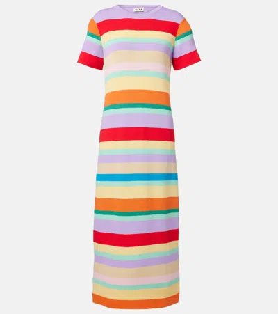 RIXO LONDON DUSTER STRIPED MAXI DRESS