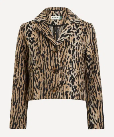 RIXO LONDON RIXO WOMEN'S LEILA LEOPARD JACKET