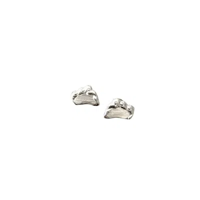 RIZE WOMEN'S MONSOON CLOUD STUD EARRINGS - SILVER