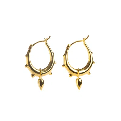 RIZE WOMEN'S TRIBAL SPIKE HOOPS - GOLD PLATED
