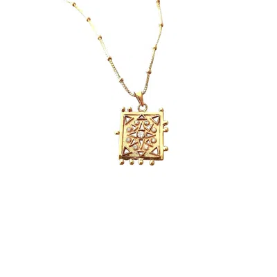 RIZE WOMEN'S UDAIPUR STAR TALISMAN NECKLACE - GOLD VERMEIL & CLEAR QUARTZ