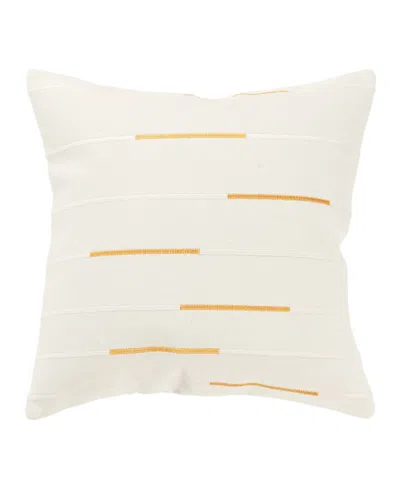 RIZZY HOME GLAM STRIPED WOVEN DECORATIVE PILLOW, 20" X 20"