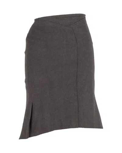 RM BY ROLAND MOURET ROLAND MOURET MIDI SKIRT IN GREY WOOL