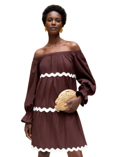 RO&ZO RO&ZO BARDOT CONTRAST TRIM DRESS