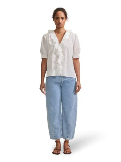 RO&ZO RO&ZO DOBBY FRILL FRONT TOP