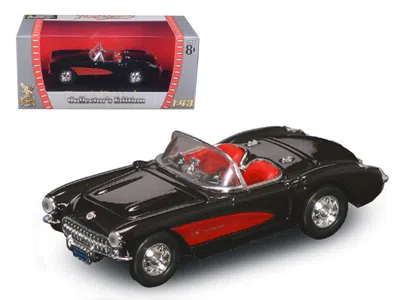 ROAD SIGNATURE 1957 CHEVROLET CORVETTE CONVERTIBLE BLACK 1/43 DIECAST MODEL CAR BY ROAD SIGNATURE