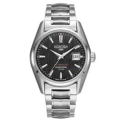 ROAMER ROAMER 210665 41 55 20 MEN'S SEAROCK AUTOMATIC BLACK DIAL WRISTWATCH