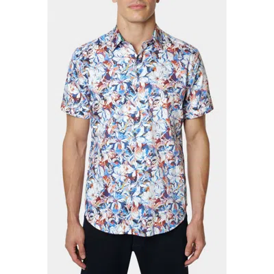 ROBERT GRAHAM ROBERT GRAHAM FLORAL PRINT COTTON SHORT SLEEVE BUTTON-UP SHIRT