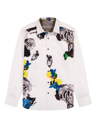 ROBERT GRAHAM MEN'S DELMORE ABSTRACT FLORAL STRETCH-COTTON SHIRT