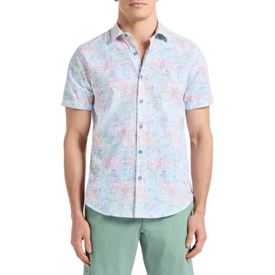 ROBERT GRAHAM ROBERT GRAHAM PASSPORT SHORT SLEEVE COTTON SEERSUCKER BUTTON-UP SHIRT