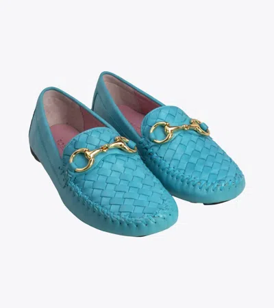 ROBERT ZUR WOMEN'S PERLATA LOAFER IN AQUA TRUE GLOVE