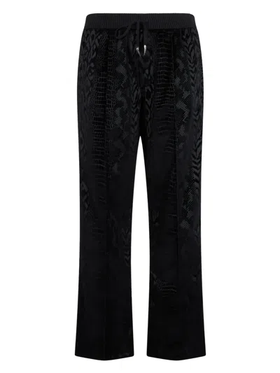 ROBERTO CAVALLI ANIMAL-PRINT TRACK PANTS