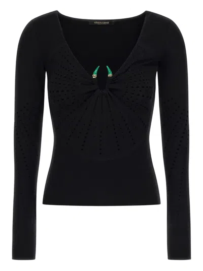 ROBERTO CAVALLI FANG-PLAQUE JUMPER