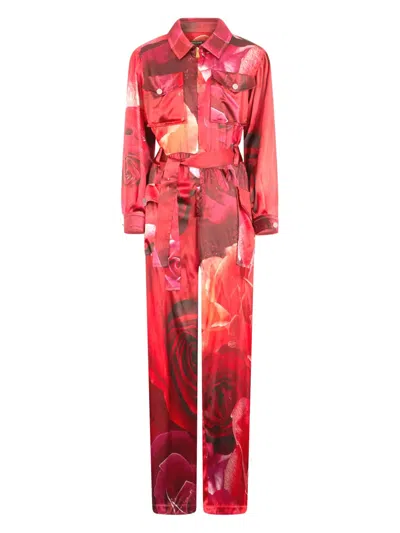 ROBERTO CAVALLI FLORAL-PRINT JUMPSUIT