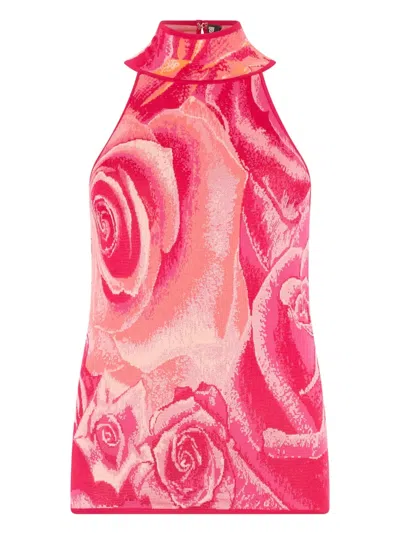 ROBERTO CAVALLI FLORAL-PRINT TOP