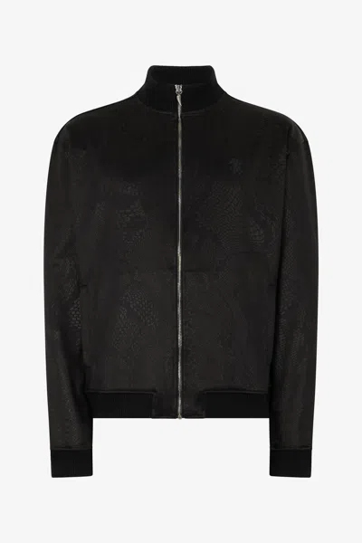 ROBERTO CAVALLI SWEATSHIRT MIT DURCHGEHENDEM REISSVERSCHLUSS UND PRINT PYTHON