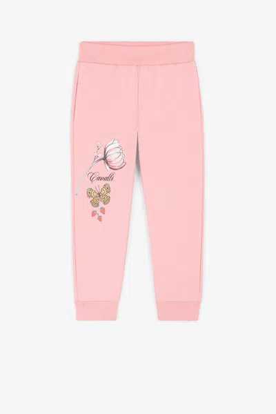ROBERTO CAVALLI SWEATPANTS MIT LOGO-PRINT