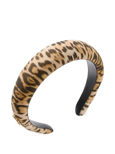 ROBERTO CAVALLI JAGUAR-PRINT HEADBAND