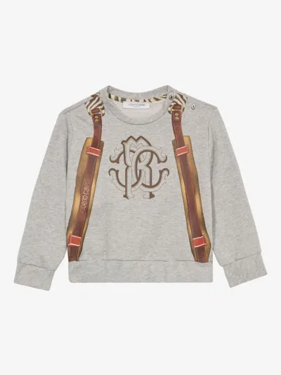 ROBERTO CAVALLI LOGO-PRINT SWEATSHIRT