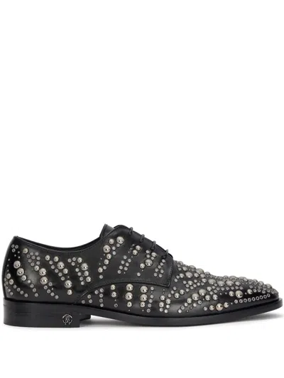 ROBERTO CAVALLI LEATHER DERBY SHOES