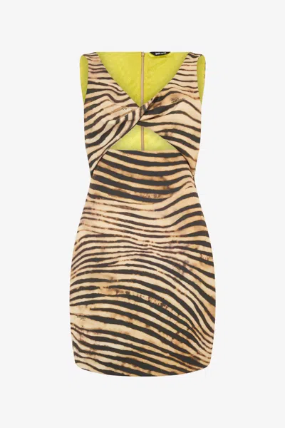 ROBERTO CAVALLI MINIKLEID MIT PRINT TIGER SKIN