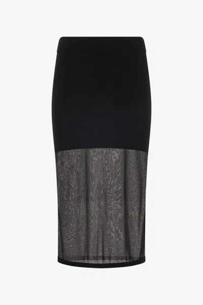 ROBERTO CAVALLI MINIROCK MIT EINSATZ AUS TÜLL