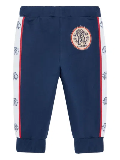 ROBERTO CAVALLI MONOGRAM PANELLED TRACK PANTS